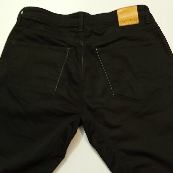 DU/ER Pant Mens N2X Slim Fit Stretch Mid Rise Tapered Comfort Black 32x30(33x30) - Picture 3 of 15